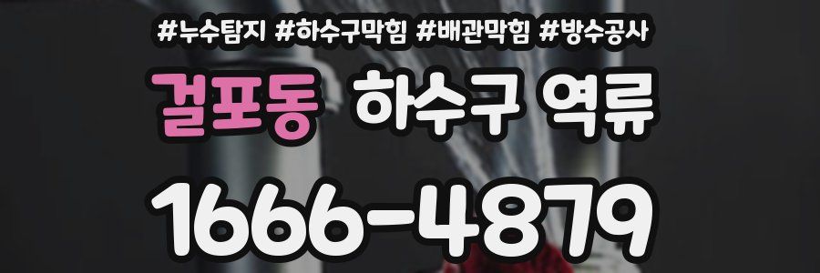 걸포동 하수구 역류