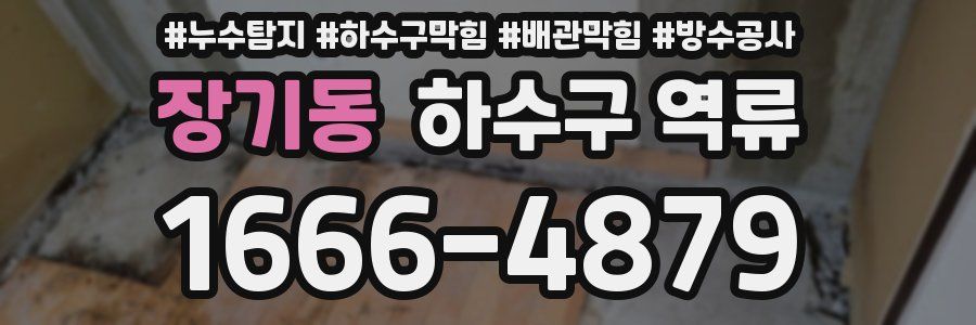 장기동 하수구 역류
