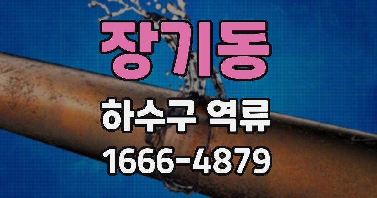 장기동 하수구 역류