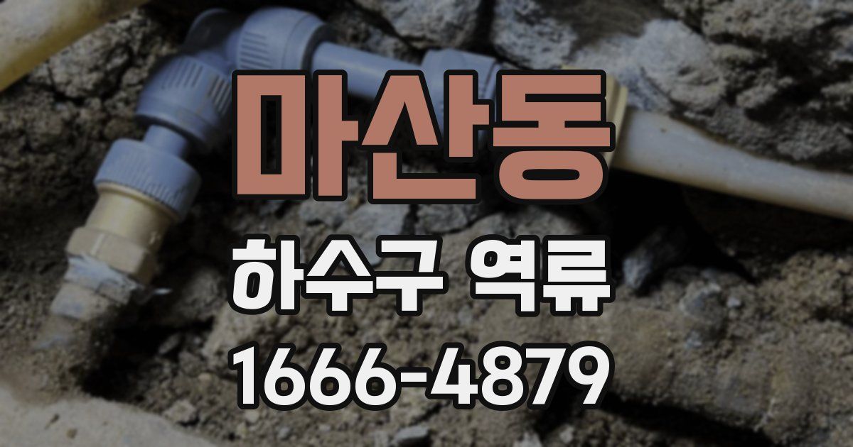 마산동 하수구 역류