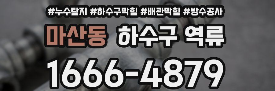 마산동 하수구 역류