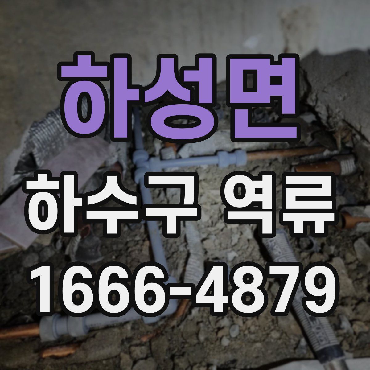 하성면 하수구 역류