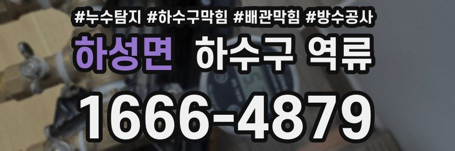 하성면 하수구 역류
