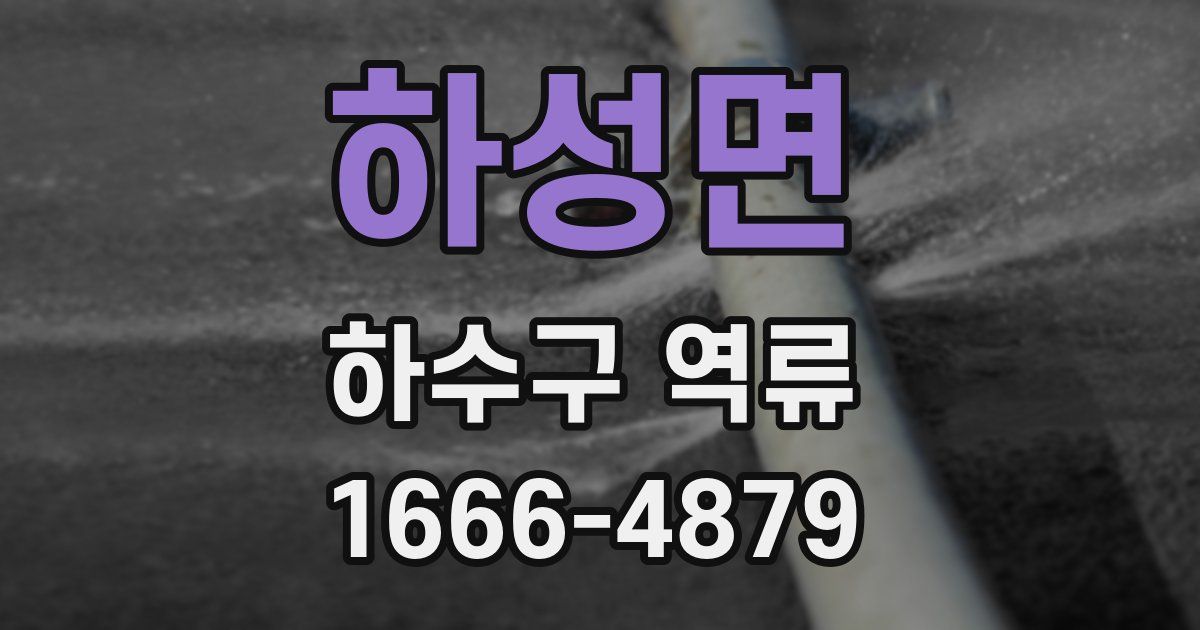 하성면 하수구 역류
