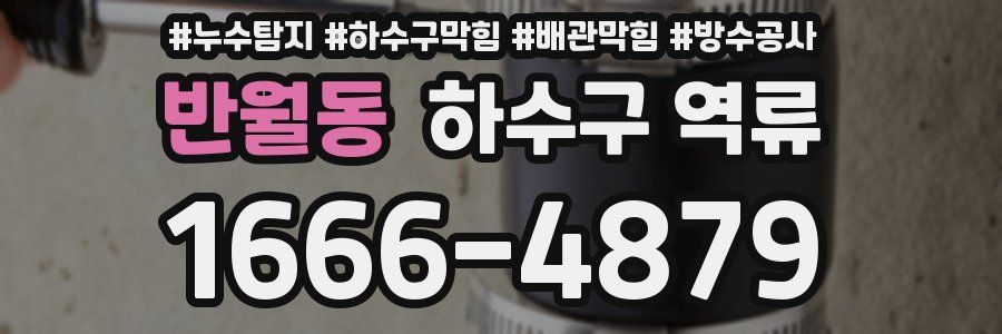 반월동 하수구 역류