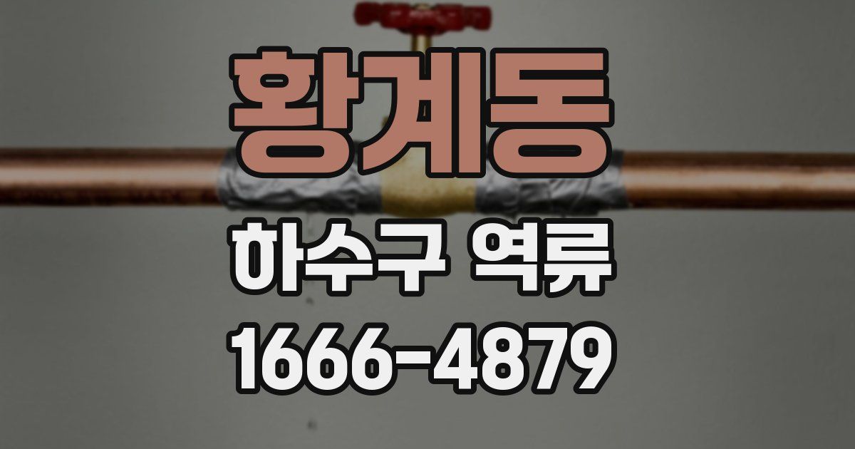 황계동 하수구 역류