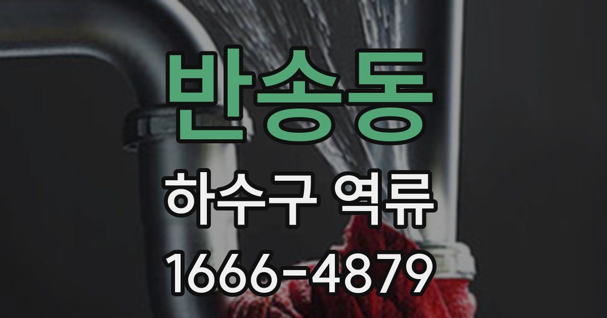 반송동 하수구 역류