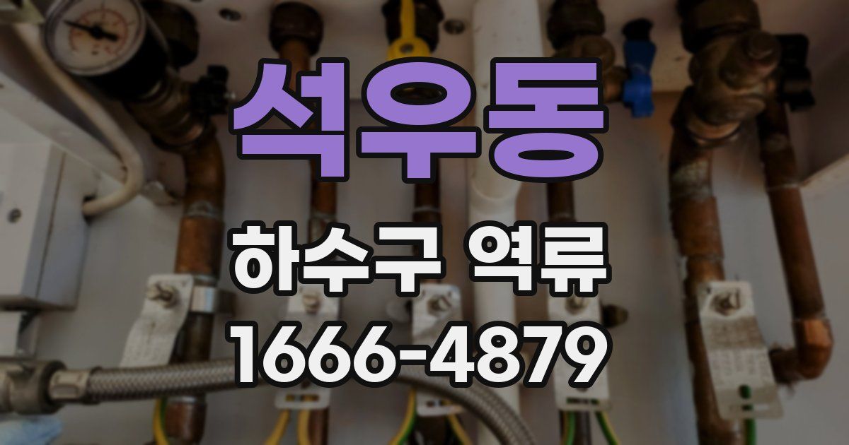 석우동 하수구 역류