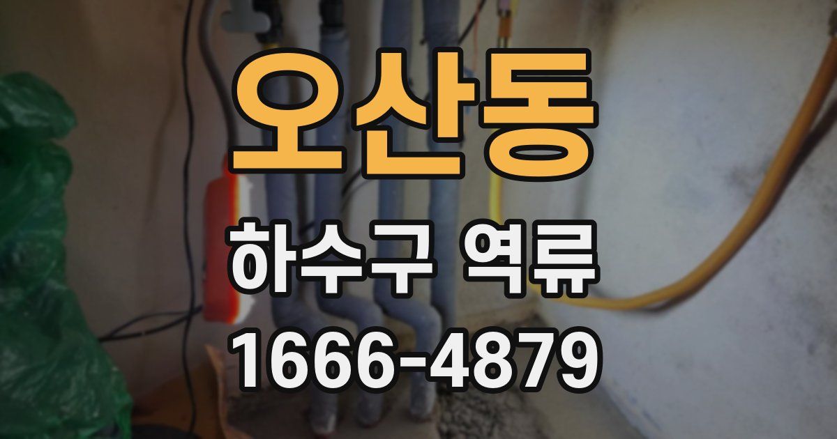 오산동 하수구 역류