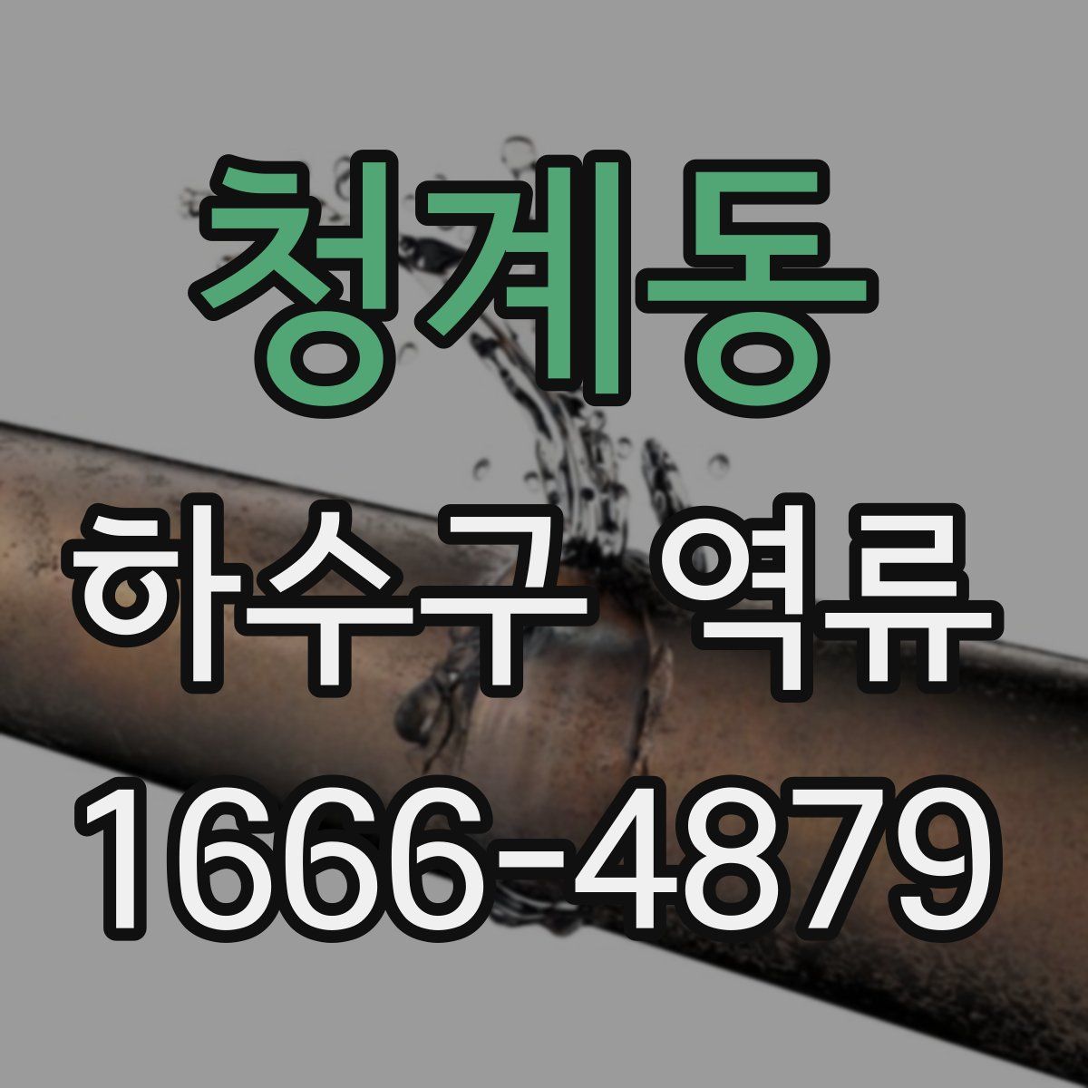 청계동 하수구 역류