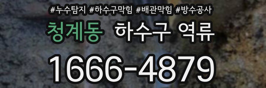 청계동 하수구 역류