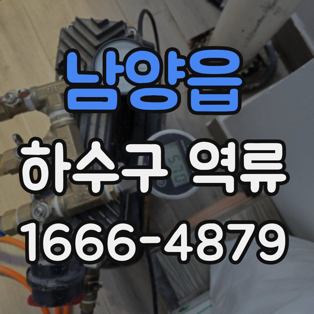 남양읍 하수구 역류