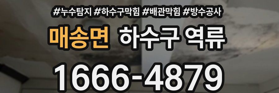 매송면 하수구 역류