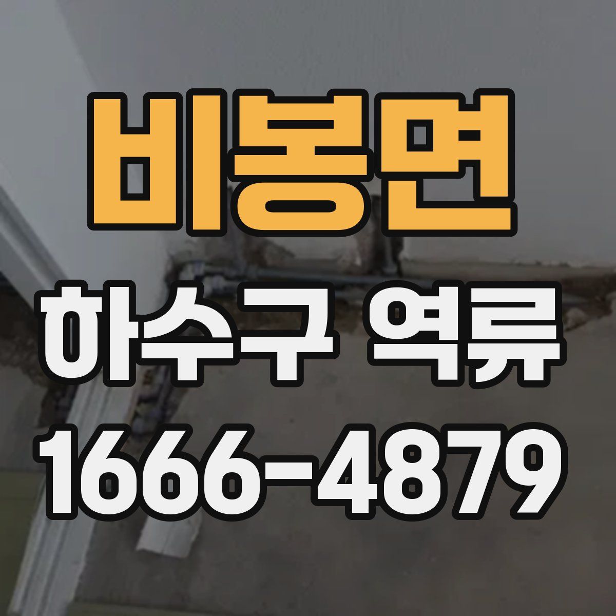 비봉면 하수구 역류