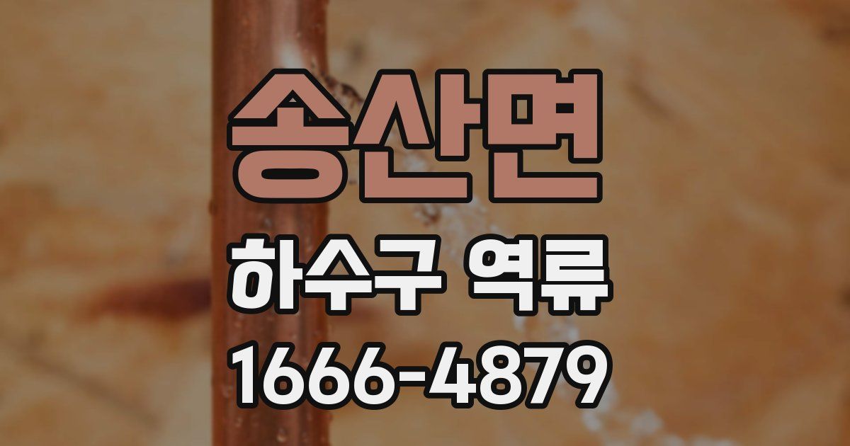 송산면 하수구 역류