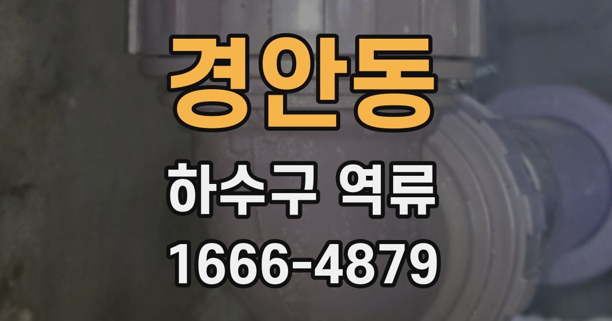경안동 하수구 역류