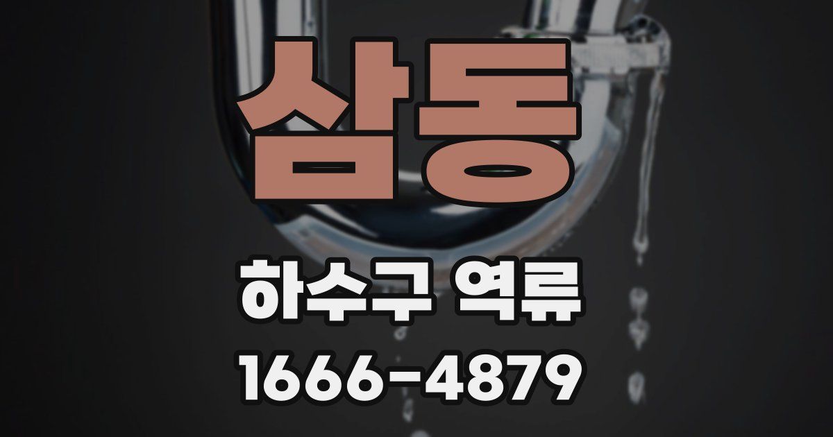삼동 하수구 역류