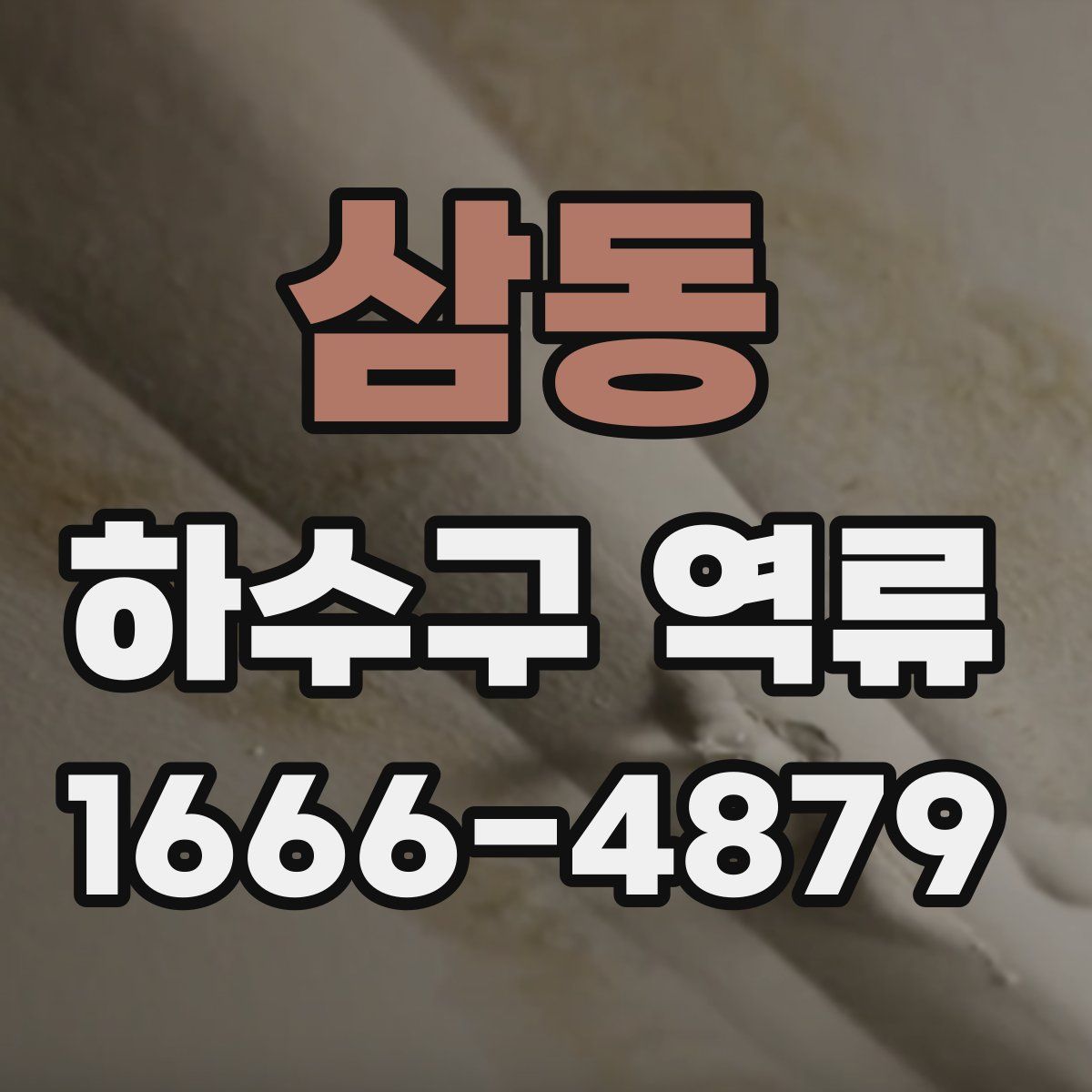 삼동 하수구 역류