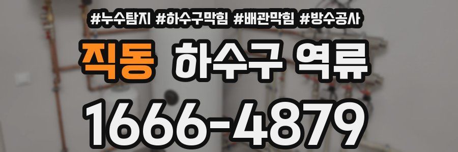 직동 하수구 역류
