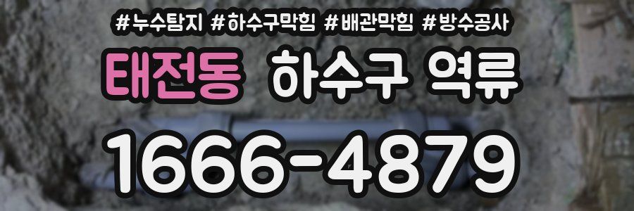 태전동 하수구 역류