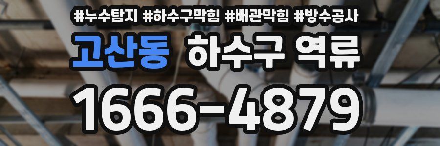 고산동 하수구 역류