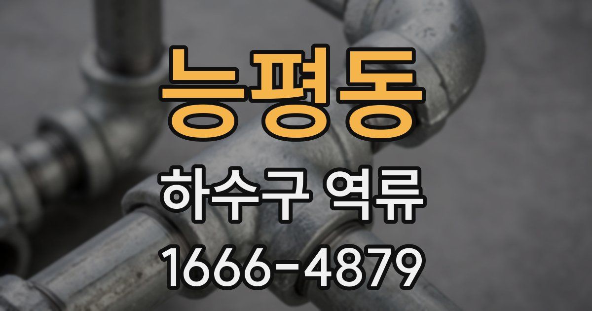 능평동 하수구 역류