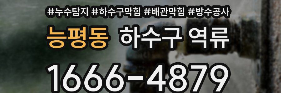 능평동 하수구 역류