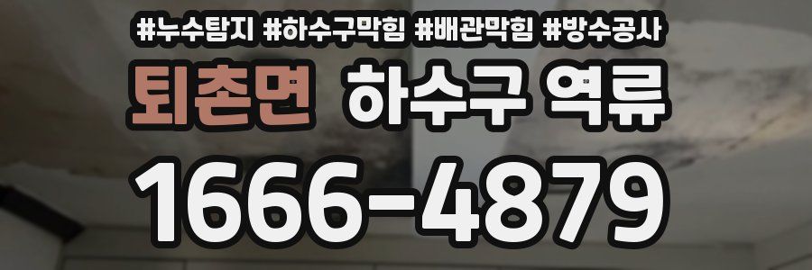 퇴촌면 하수구 역류