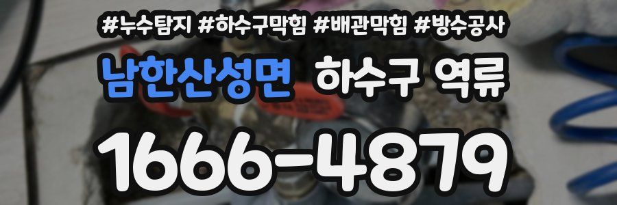 남한산성면 하수구 역류