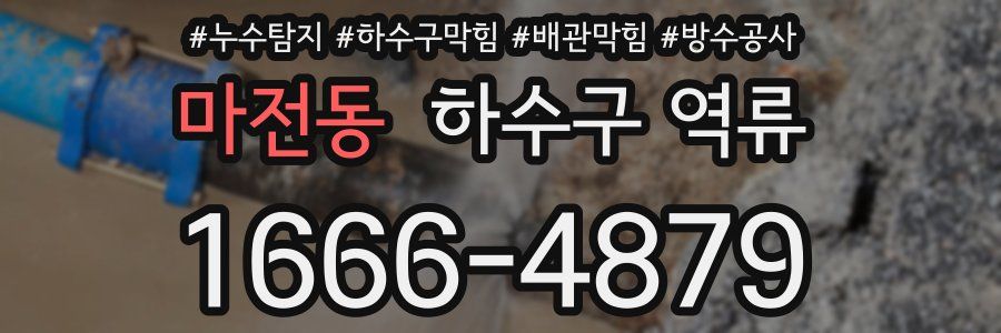 마전동 하수구 역류