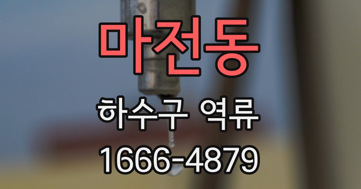 마전동 하수구 역류