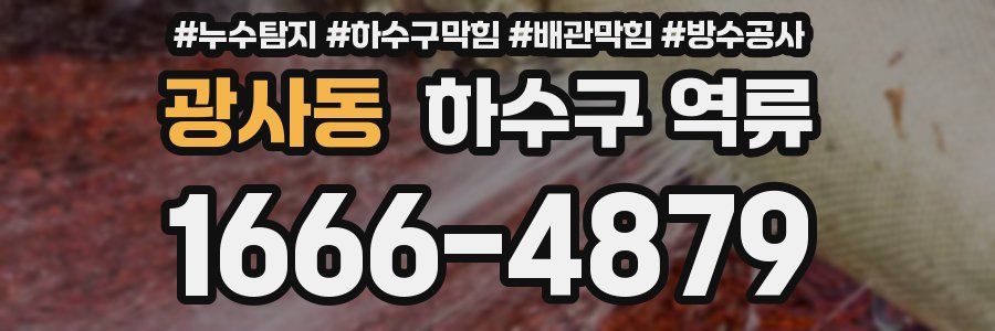 광사동 하수구 역류