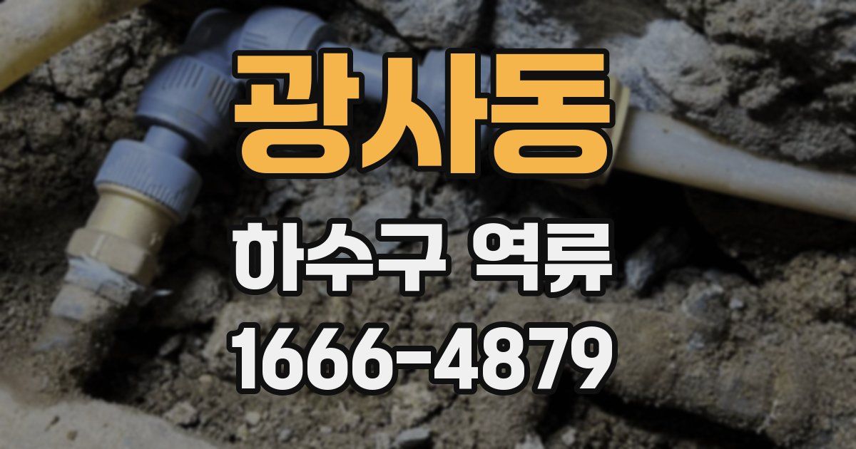 광사동 하수구 역류