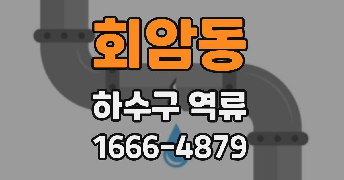 회암동 하수구 역류
