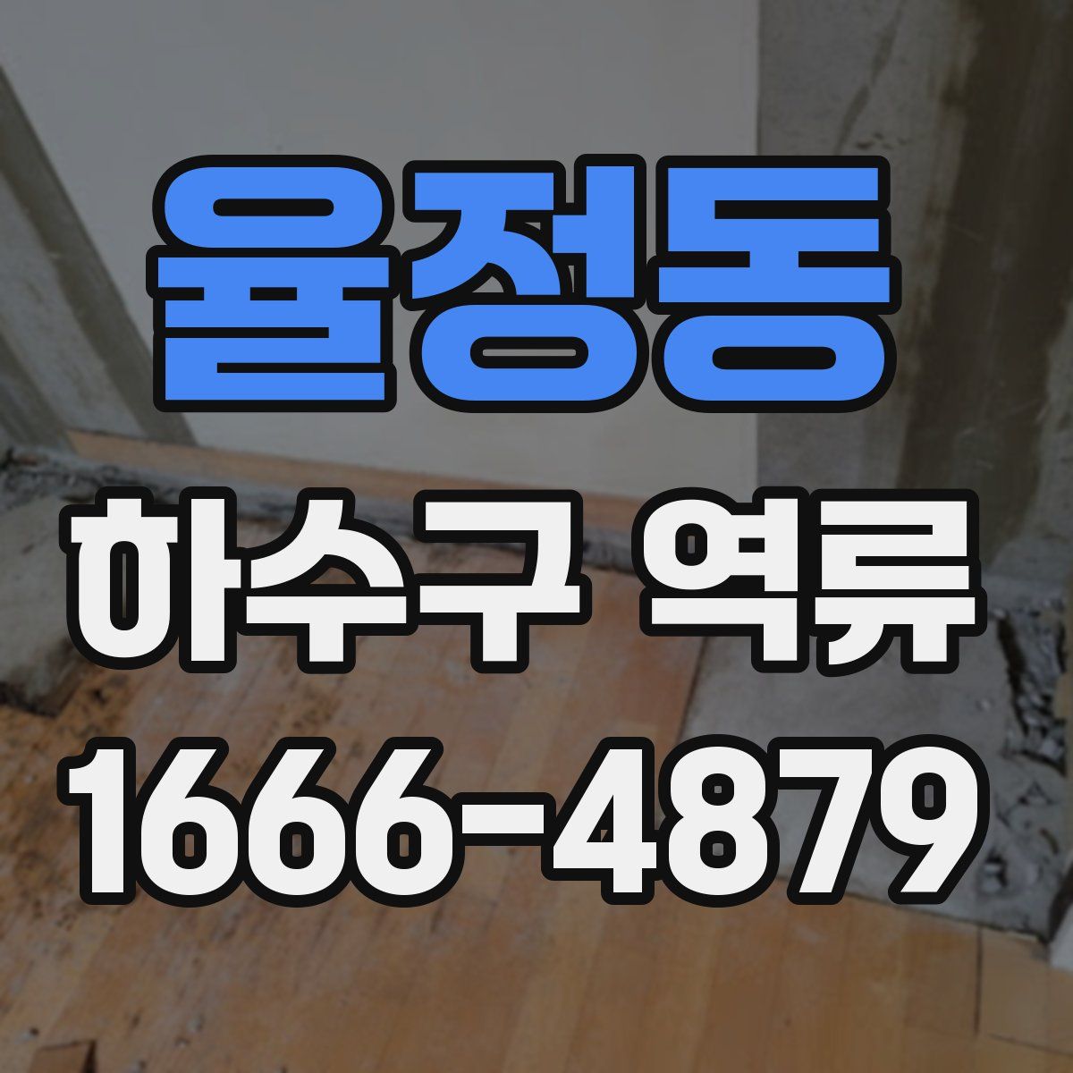율정동 하수구 역류