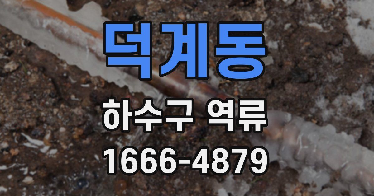 덕계동 하수구 역류
