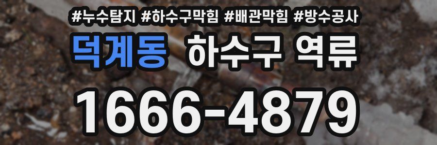 덕계동 하수구 역류