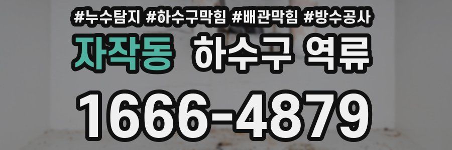 자작동 하수구 역류