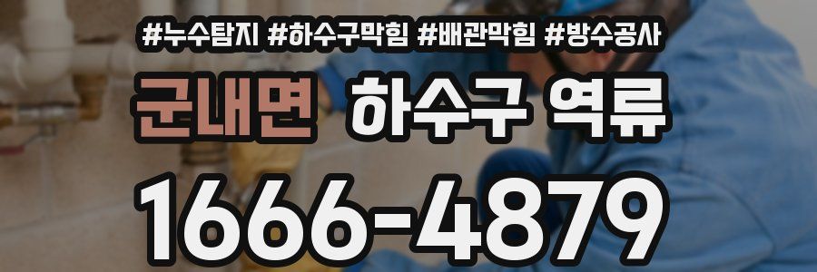 군내면 하수구 역류