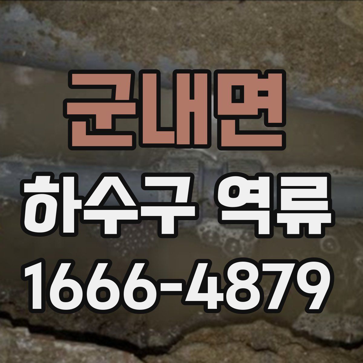 군내면 하수구 역류
