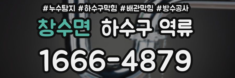 창수면 하수구 역류