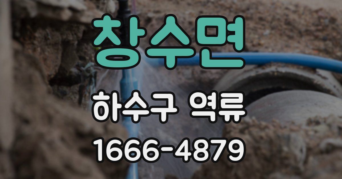 창수면 하수구 역류