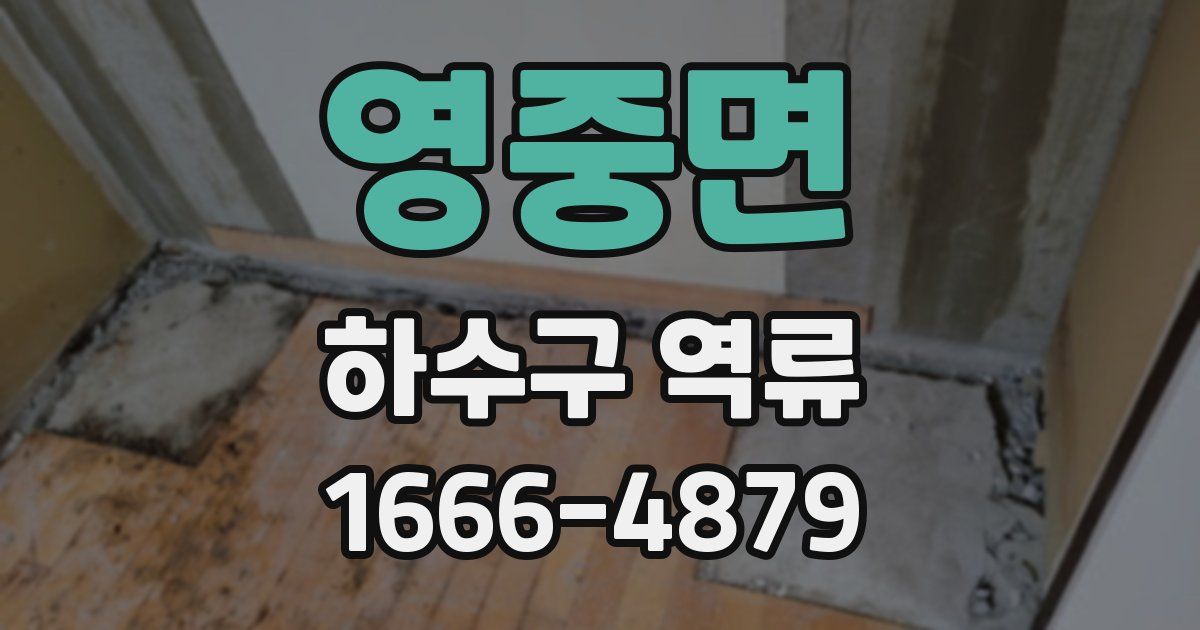 영중면 하수구 역류
