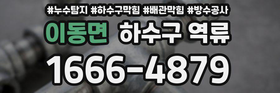 이동면 하수구 역류