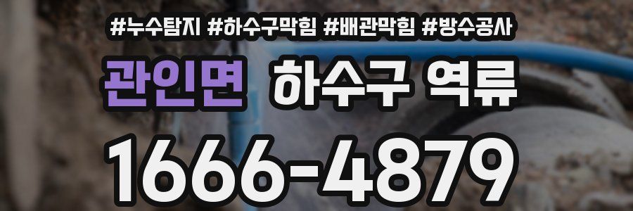 관인면 하수구 역류