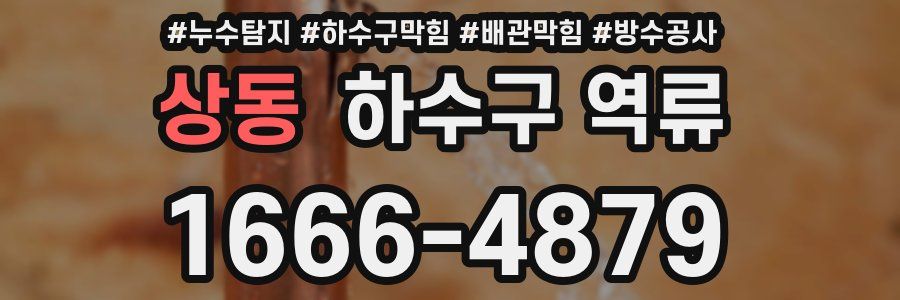상동 하수구 역류