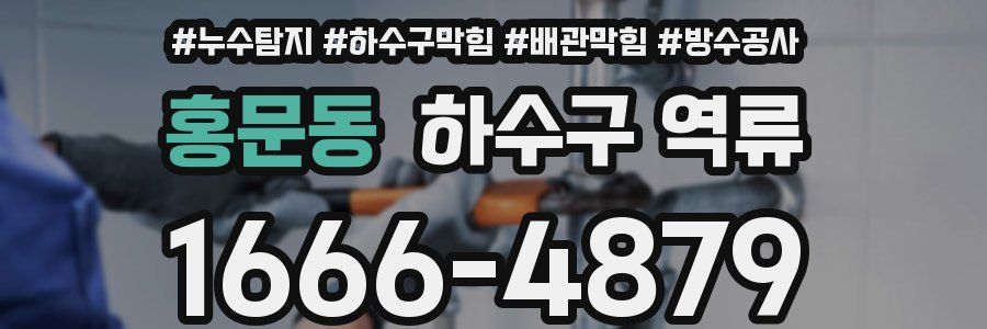 홍문동 하수구 역류