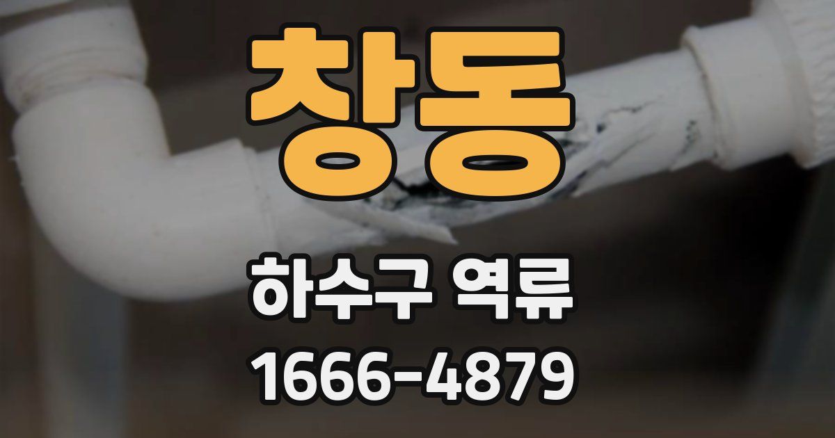 창동 하수구 역류
