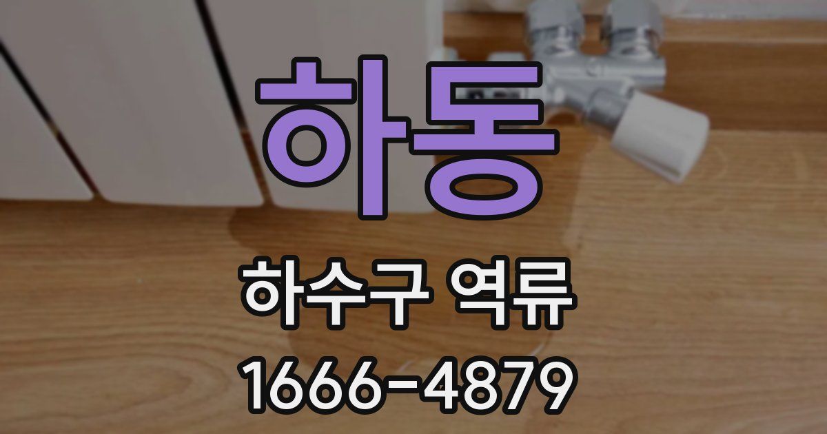 하동 하수구 역류