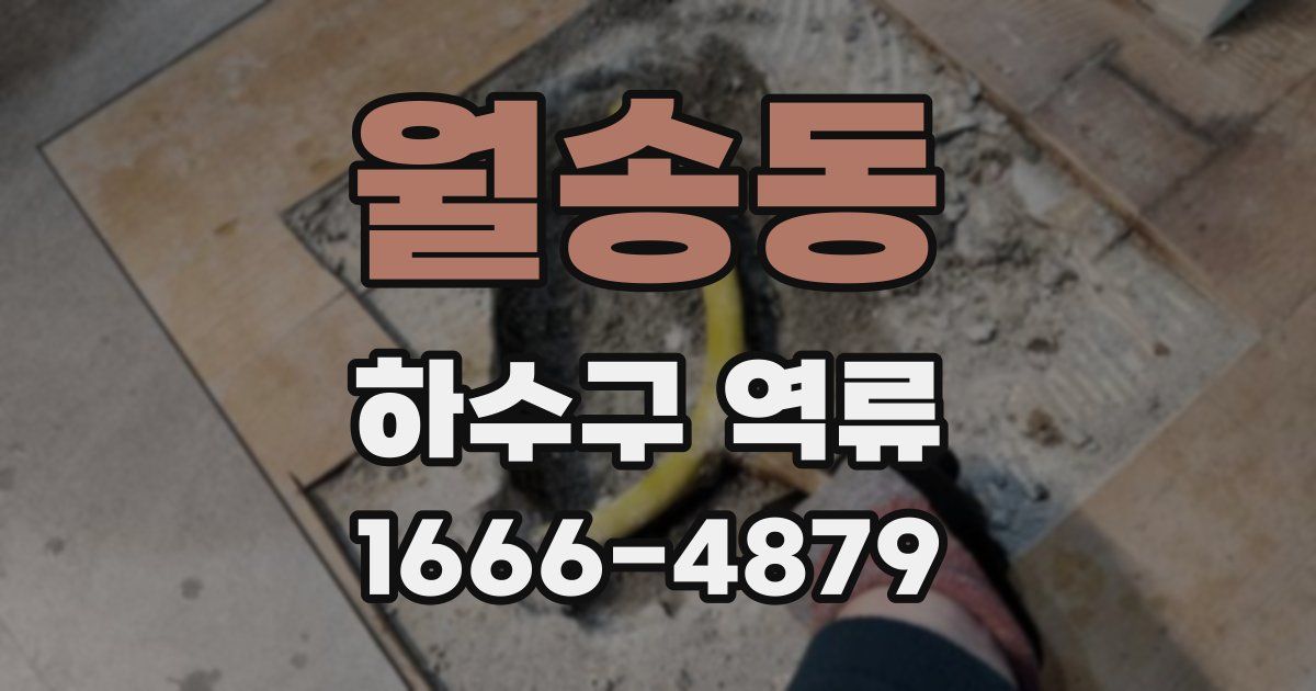 월송동 하수구 역류